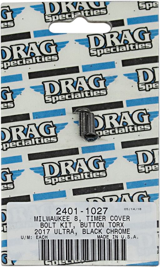 Drag Specialties Bolt Kit M8 Cover Timing Torx Head Black - Part #24011027 - Hogparts UK
