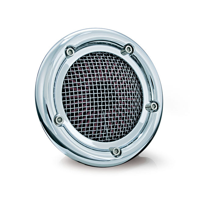 Crusher® Velociraptor® Air Cleaner Chrome for 99-17 Twin Cam (Excl. E-Throttle Models)