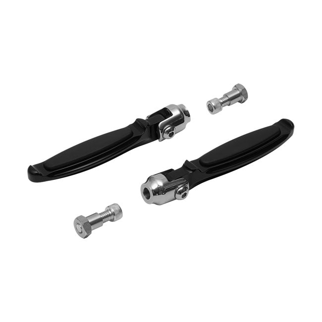 Rebuffini, Ellipse Passenger Pegs. Black for 86-99 Softail