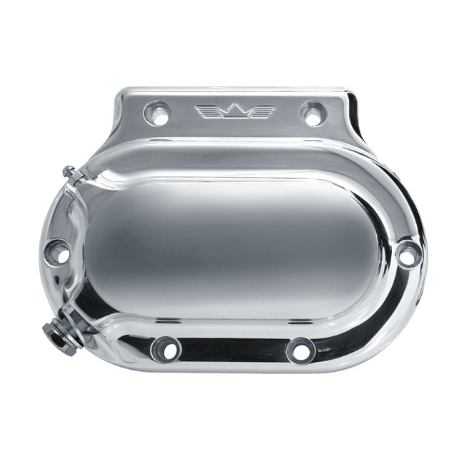 Rebuffini Transmission End Cover Comet, Hydraulic. Chrome for 87-06 Softail; 87-06 Flt; 91-05 Dyna