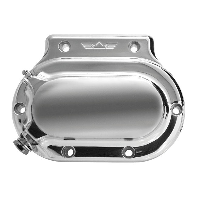 Rebuffini Transmission End Cover Comet, Hydraulic. Chrome for 06-17 Dyna; 07-17 Softail; 07-13 Touring; 14-16 FLHR/C Touring Without Fairing