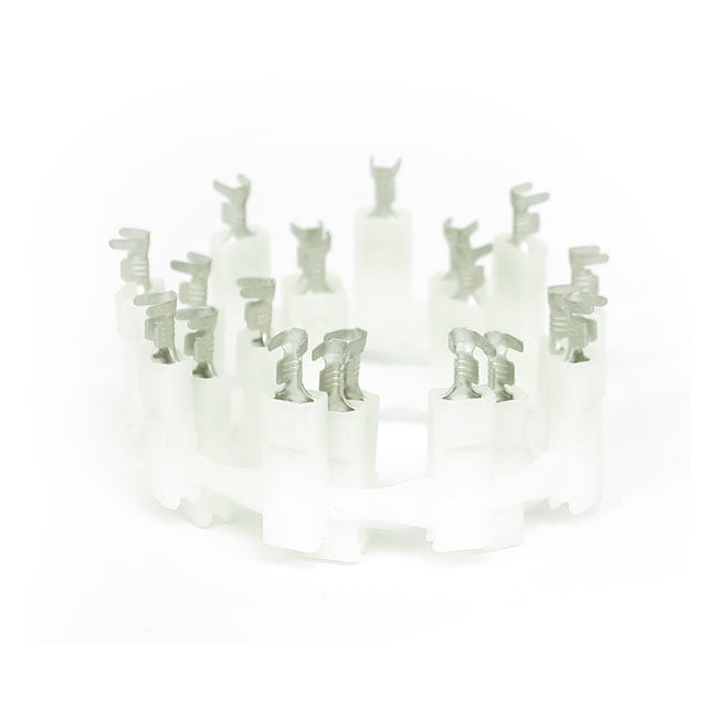 Namz, Amp .187" White Speakers Terminals . White