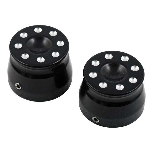 Rebuffini Rea Front Axle Cover for 84-06 Softail (Ex Springer, FXSTD); 91-03 FXs/Xt/L/S; 93-05 FXDWG; 80-99 Touring; 88-07 XL; L87-94 FXR; 87-Up FXwg, FlXR, FXRs-Sp