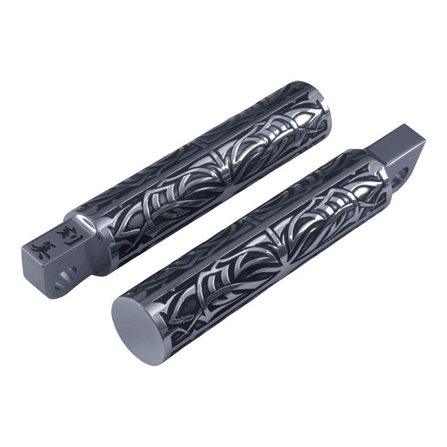 Weall Alu Footpegs Makato for Traditional H-D Male Mount