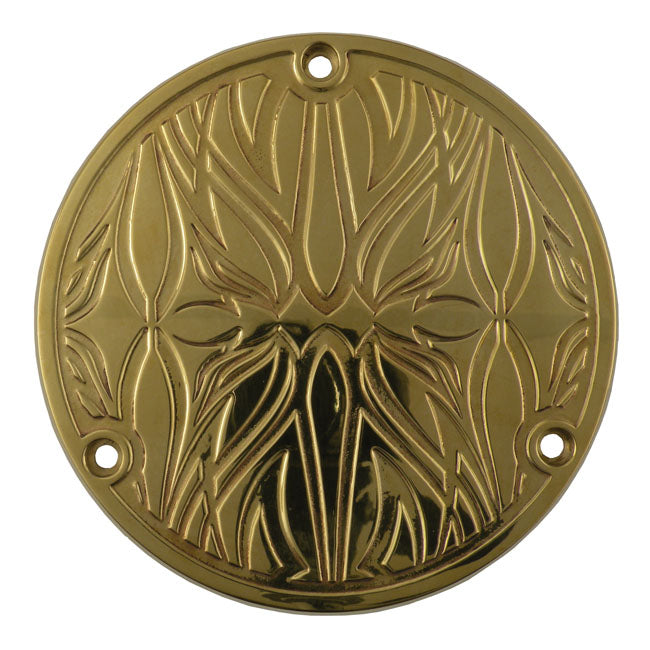 Weall Brass Derby Cover Hiro for 70-99 Big Twin