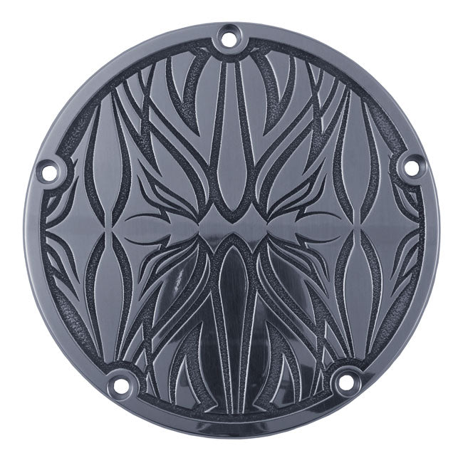 Weall Alu Derby Cover Hiro for 99-17 Dyna; 99-18 Softail (Excl. 2018 Flsb); 99-15 Touring, Trike (Excl. 2015 FlhTCul, Flhtkl)