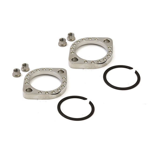 Evolution Industries, Ss Exhaust Flange Kit. 12-Point Nuts for 84-20 Big Twin; 86-20 XL; 08-12XR1200; 87-10Buell Xb