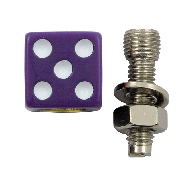 Trik Topz License Plate Mounts Dice Purple for Universal