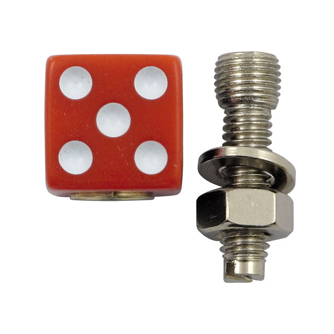 Trik Topz License Plate Mounts Dice Red for Universal
