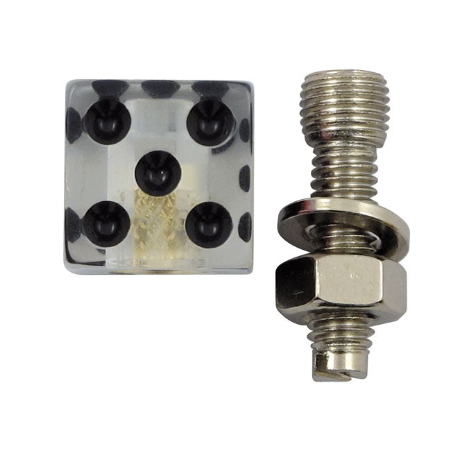 Trik Topz License Plate Mounts Dice Clear for Universal