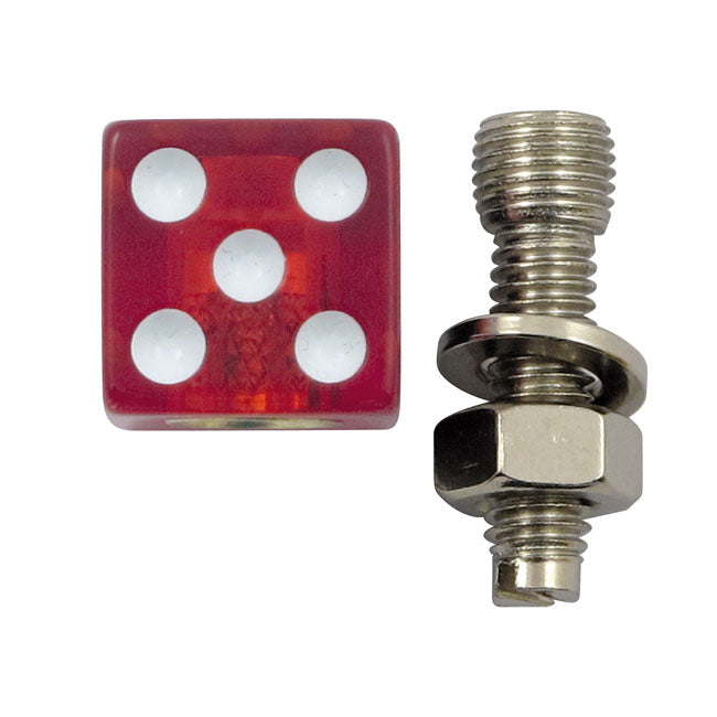 Trik Topz License Plate Mounts Dice Clear Red for Universal