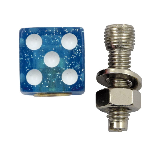 Trik Topz License Plate Mounts Dice Blue Glitter for Universal
