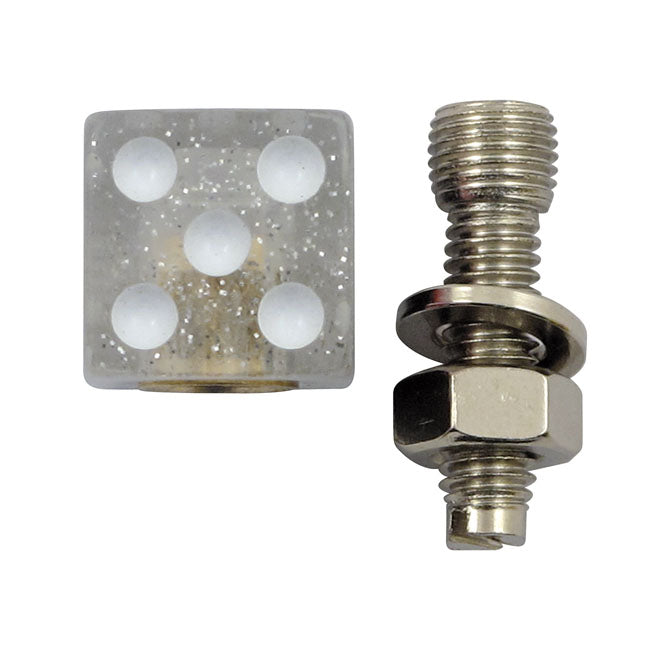 License Plate Mounts Dice Clear Glitter