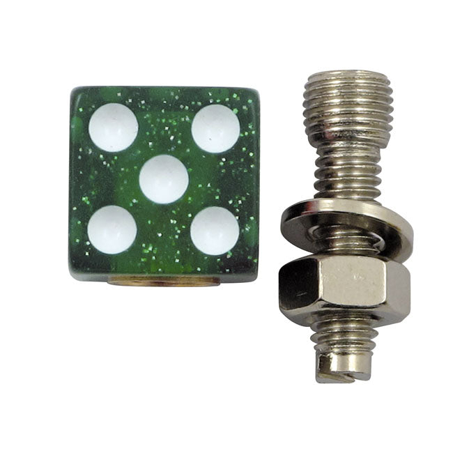 Trik Topz License Plate Mounts Dice Green Glitter for Universal