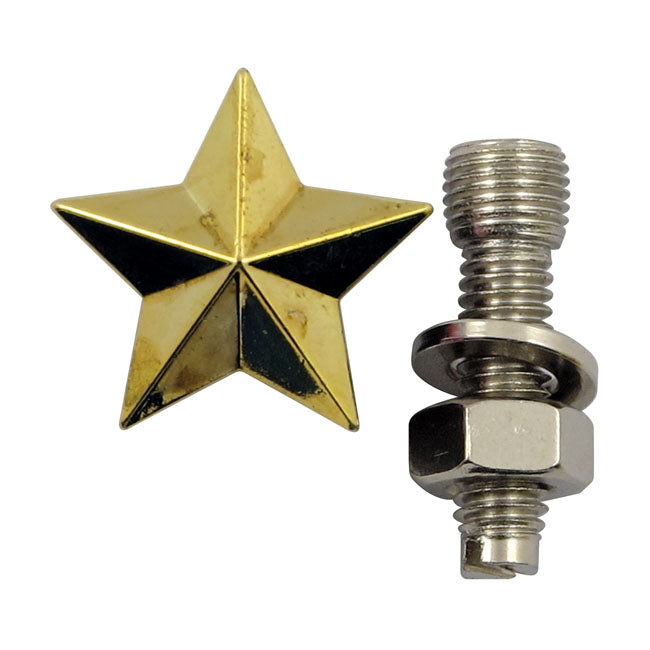 Trik Topz License Plate Mounts Star Gold for Universal