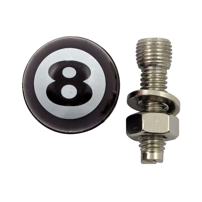 Trik Topz, Eight Ball License Plate Mounts. Black for Universal