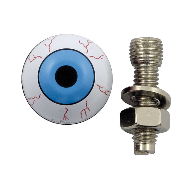 Trik Topz License Plate Mounts Eye Ball Blue for Universal