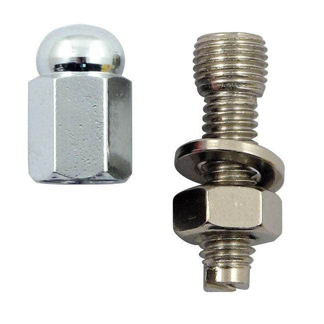 Trik Topz License Plate Mounts Alloy Hex Domed Silver for Universal