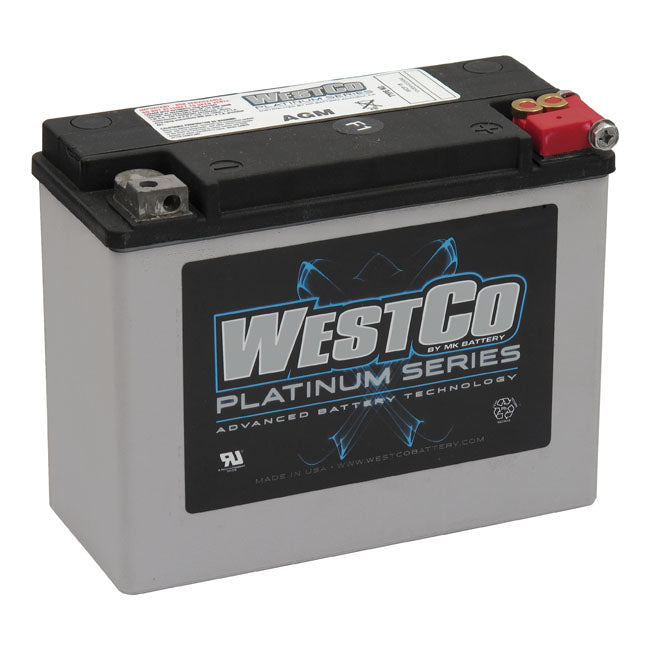 WesTCo, SeaLED Agm Battery. 12 Volt, 20Amp, 340Cca for 80-96 Flt