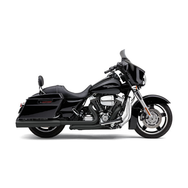 Cobra, 4-1/2" Tri-Flo Slip-On Mufflers. Black for 95-16 Flt/Touring