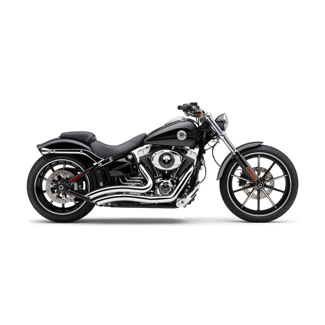 Cobra, Speedster Short Swept Exhaust. Chrome for 13-16 Softail FXSB Breakout