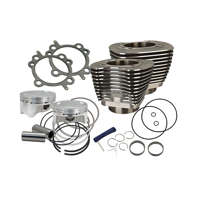 S&S, 88" To 100" Conversion Cylinder & Piston Kit. Black for 99-06 88" Twin Cam