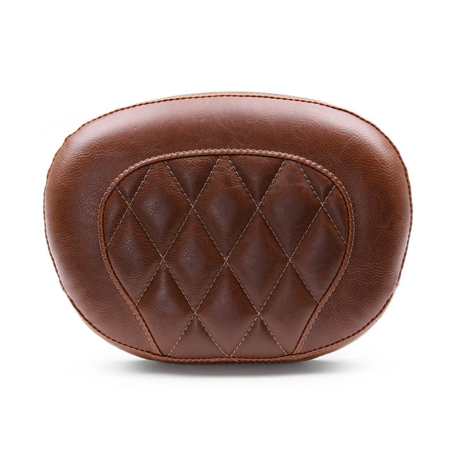 Mustang, Vintage Sissy Bar Back Pad. Brown Diamond for 11-13FXs Softail Blackline; 12-17 Fls Slim; 16-17 Flss Slim S