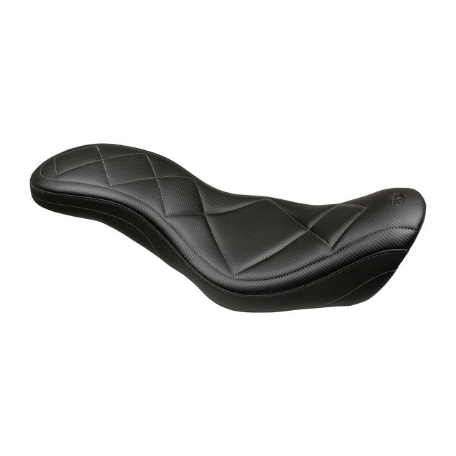 Mustang, Super Tripper Seat Black Carbon for 06-17 Dyna (Excl. 14-17 Fatbob Models)