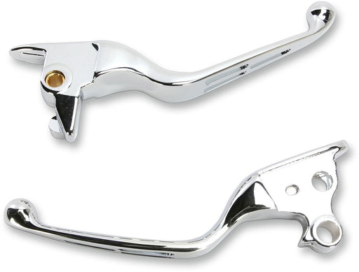 Drag Specialties Chrome Slotted Lever Set - Part #06101684 - Hogparts UK