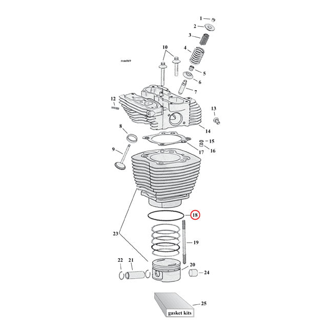 Cometic Gasket, Cyl Base  Sls 4 Inch for 99-17 TCa/B (Excl. 14-16 Twin Cooled)