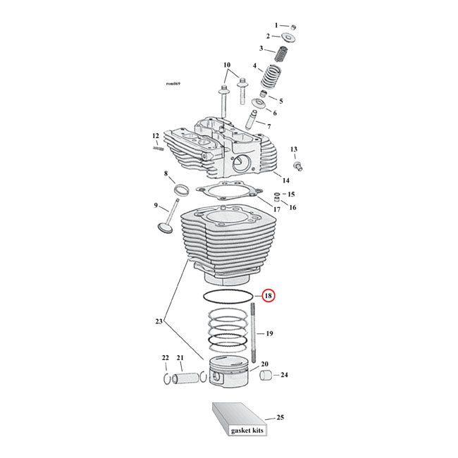 Cometic Gasket, Cyl Base  Sls 4-1/8 for 99-17 TCa/B (Excl. 14-16 Twin Cooled)