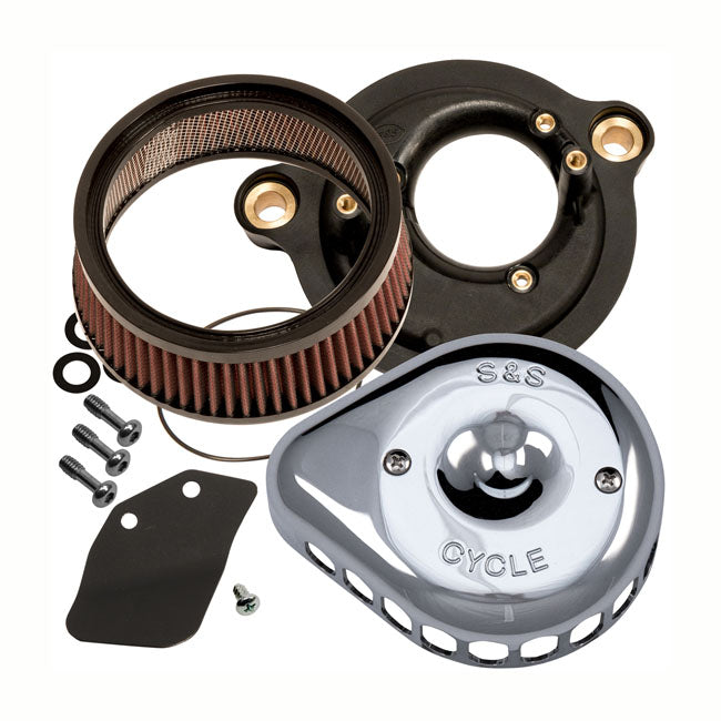 S&S Mini Teardrop Stealth Air Cleaner Kit for 18-20 Softail; 17-20 Touring; 17-20 Trikes. (Incl. 107" & 114" Engines)
