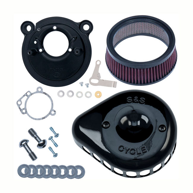 S&S Mini Teardrop Stealth Air Cleaner Kit for 91-03 XL With S&S Super E/G