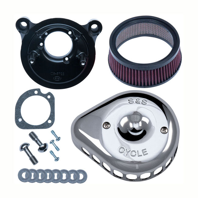 S&S Mini Teardrop Stealth Air Cleaner Kit for 91-06 XL With Cv Carb