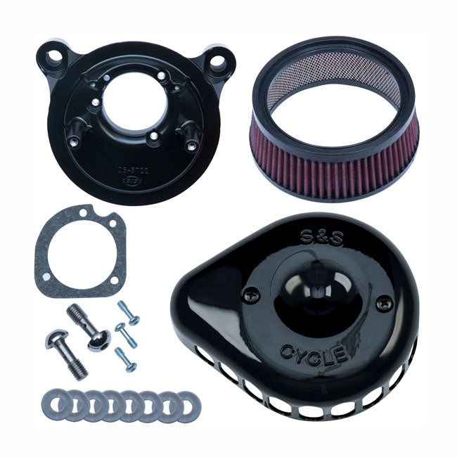 S&S Mini Teardrop Stealth Air Cleaner Kit for 91-06 XL With Cv Carb