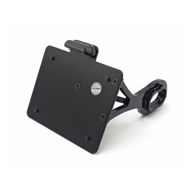 Cult-Werk, Side Mount License Plate Bracket. Switzerland for 18-20 Softail (Excl. FXDR)