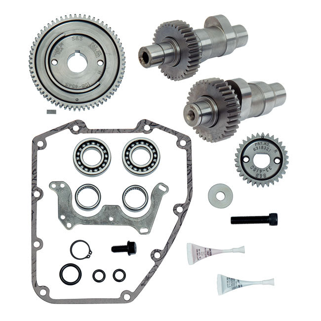 S&S, Gear Drive 551G Camshaft Kit (Iog) for 99-06 Twin Cam (Excl. 2006 Dyna) With Stock Non-Hydraulic Chain Tensioners