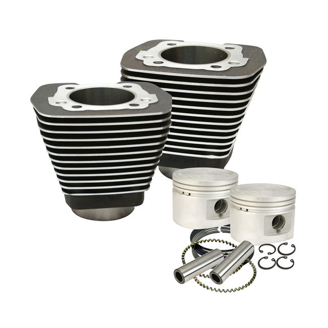 S&S, 80"/1340Cc Cylinder & Piston Kit. Black for 84-99 Evo Big Twin