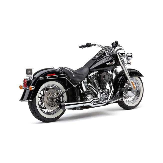 Cobra, El Diablo 2-Into-1 Exhaust. Chrome for 12-17 Softail