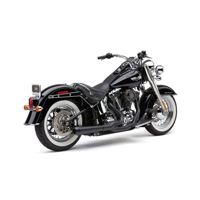 Cobra, El Diablo 2-Into-1 Exhaust. Black for 12-17 Softail