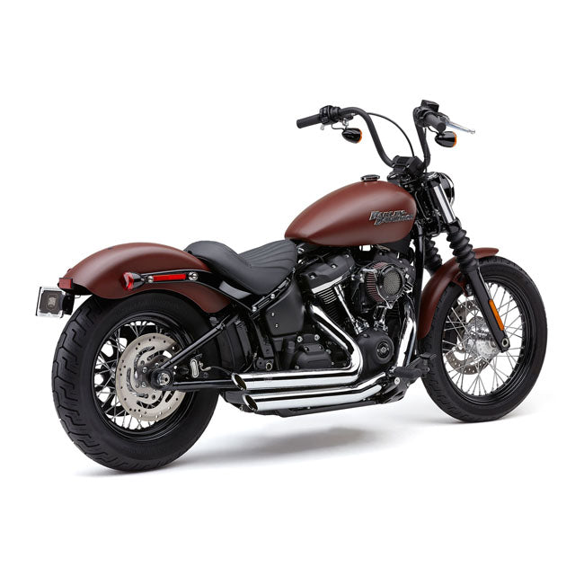 Cobra, Speedster Slashdown Exhaust. Chrome for 18-20 Softail FLDE Deluxe, FXLR Low Rider, FLSL Slim, FXBB Street Bob
