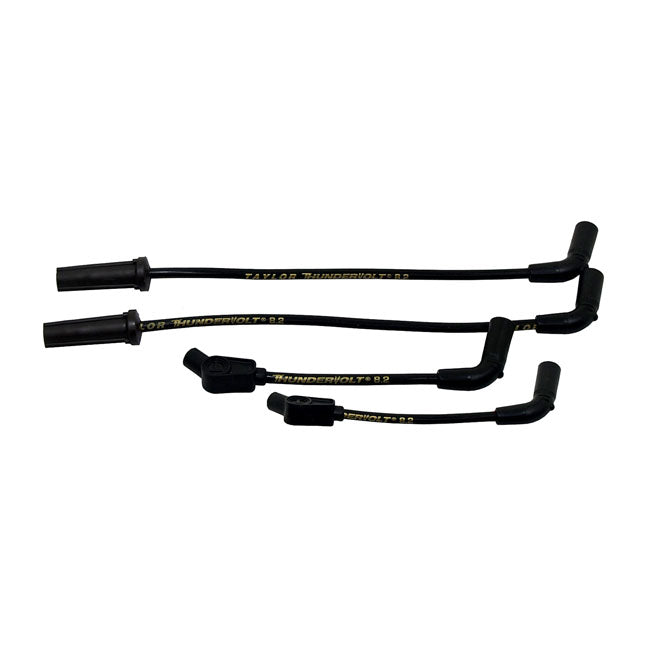 Taylor, 8.2mm Thundervolt Spark Plug Wire Set. Black for 18-20 M8 Softail