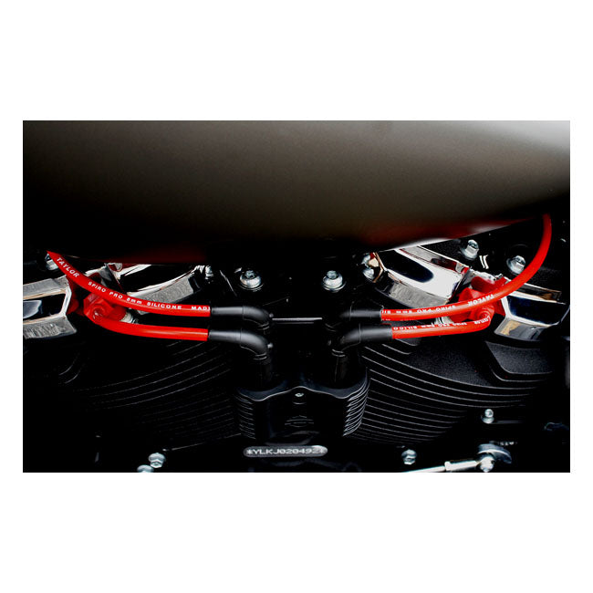 Taylor, 8mm Pro Wire Spark Plug Wire Set. Red for 18-20 M8 Softail