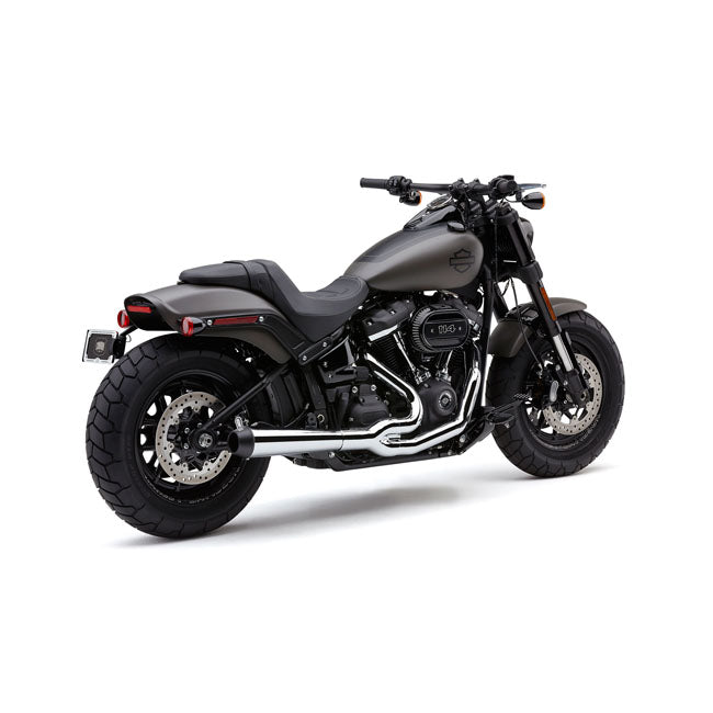 Cobra, El Diablo 2-Into-1 Exhaust. Chrome for 18-20 Softail FXFB/S Fat Bob; 2020 Softail Lowrider S