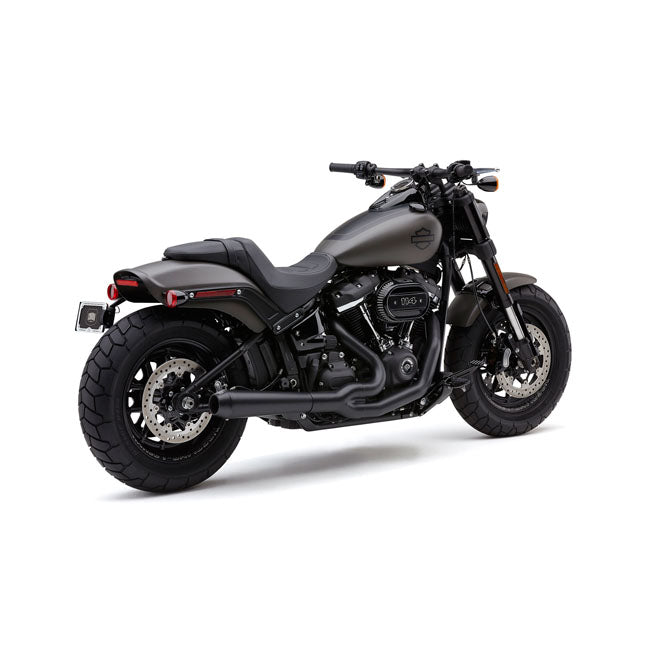 Cobra, El Diablo 2-Into-1 Exhaust. Black for 18-20 Softail FXFB/S Fat Bob; 2020 Softail Lowrider S