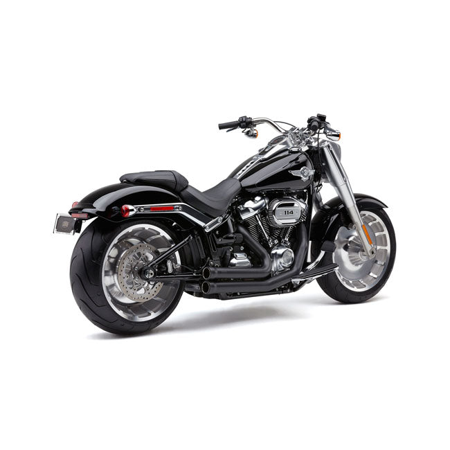 Cobra, Speedster 909 Exhaust. Black for 18-20 Softail FLFB/S Fatboy, Softail FXBR/S Breakout