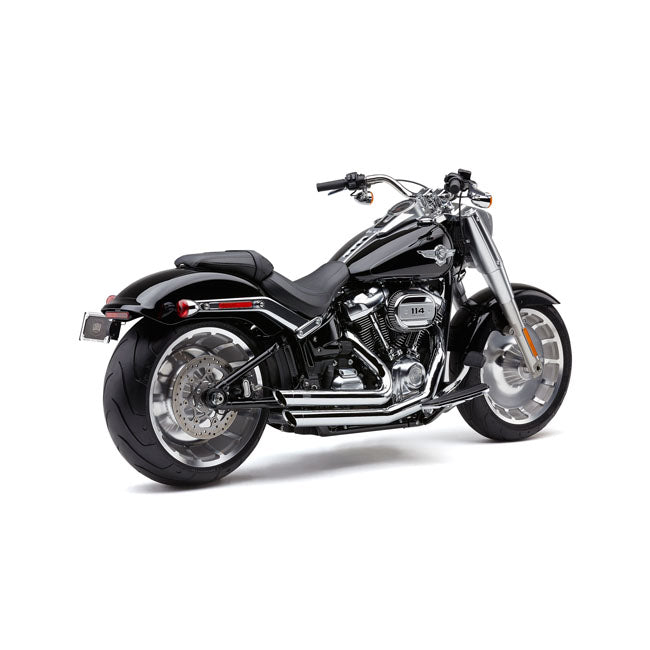 Cobra, Speedster Slashdown Exhaust. Chrome for 18-20 Softail FLFB/S Fatboy, FXBR/S Breakout