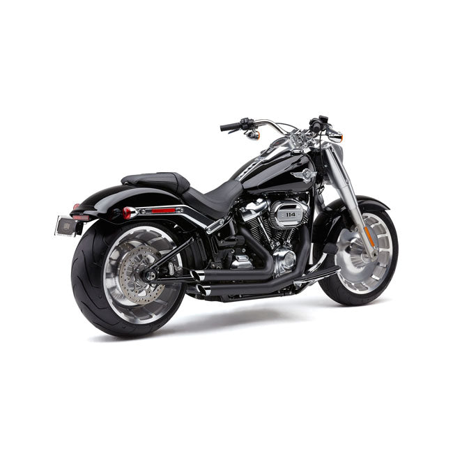 Cobra, Speedster Slashdown Exhaust. Black for 18-20 Softail FLFB/S Fatboy, FXBR/S Breakout