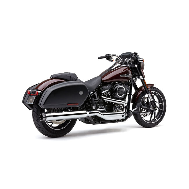 Cobra, Dual Cut 4" Slip-On Muffler. Chrome for 18-20 Softail FLSB Sport Glide