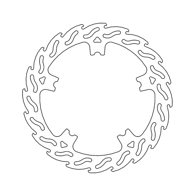 Moto-Master Flame Front Brake Disc Abe Appr. for 06-17Dyna; 06-20 Touring; 09-20 Trike; 06-17V-Rod. (With Open Centre Cast Wheels)